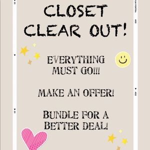 Closet clear out!!